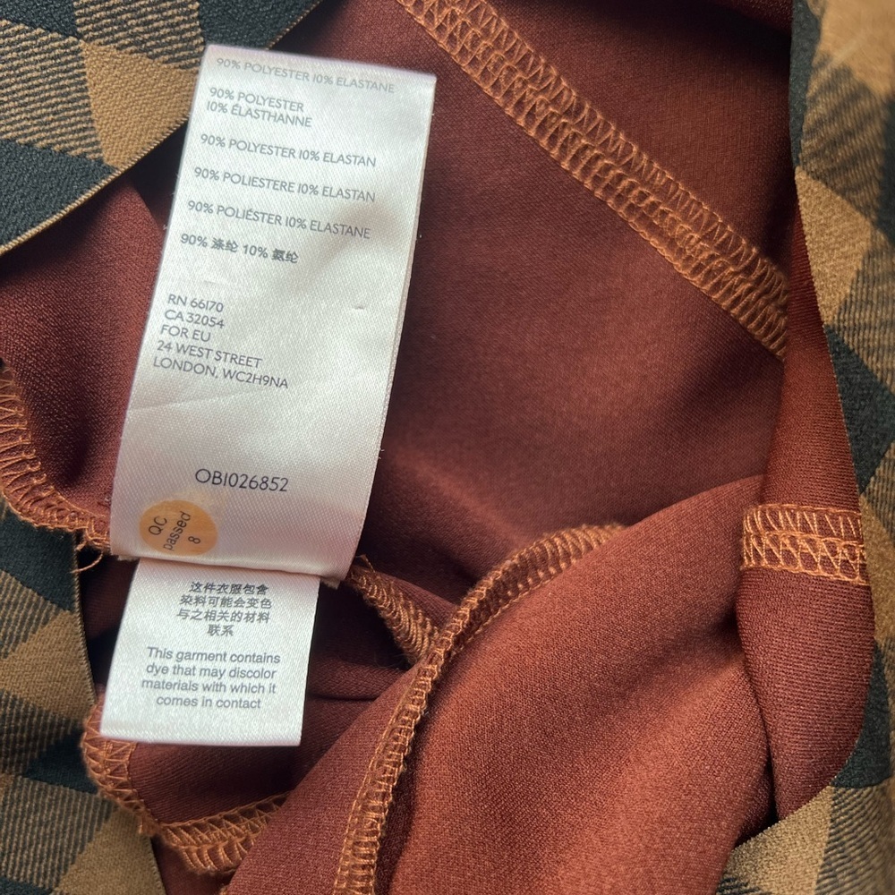 Anthropologie Brown Skinny Faux Suede Leggings zipper details size 30 petite - Picture 12 of 12